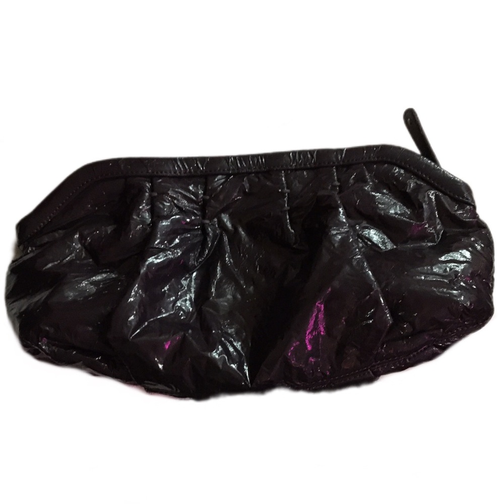 Purple Shiny Clutch Bag